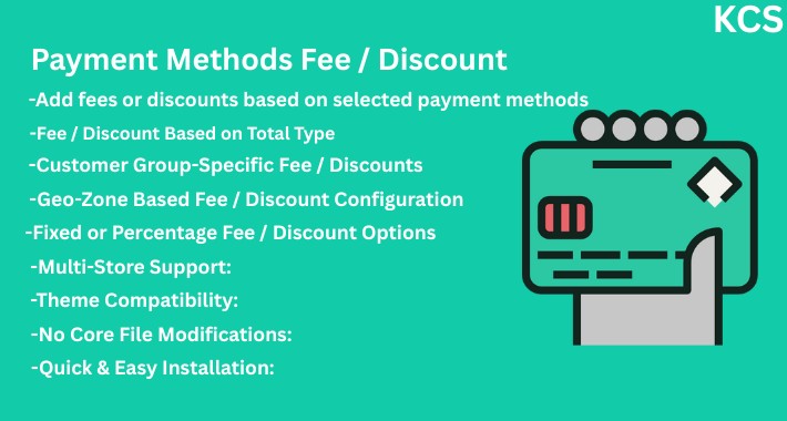 Payment Methods Fee / Discount for OpenCart