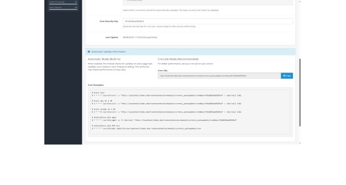 Автоматично обновяване на валутни курсове Currency Autoupdate