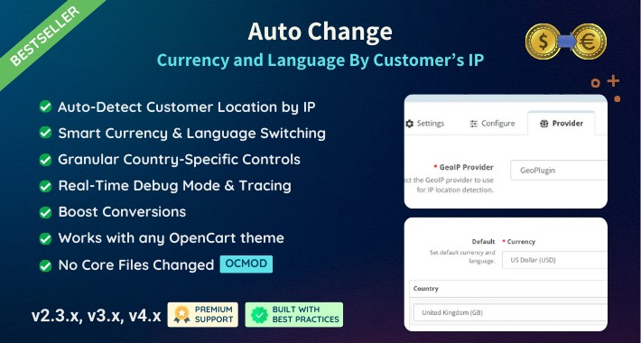 Auto Change Currency And Language By IP