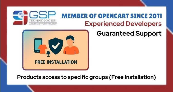 Products access to specific groups (Free Installation)