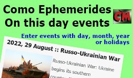 Como Ephemerides - On this day events