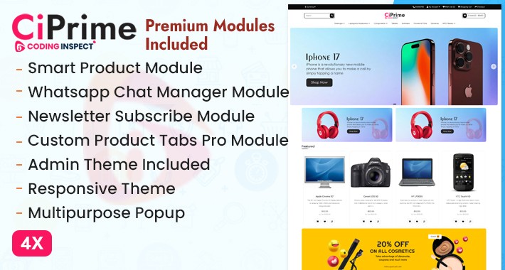 CiPrime Opencart Theme - Premium Modules Included