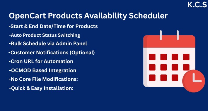 OpenCart Products Availability Scheduler