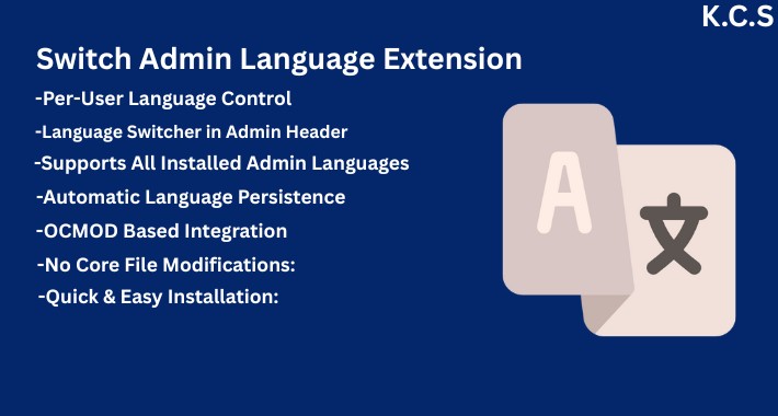 Switch Admin Language Extension