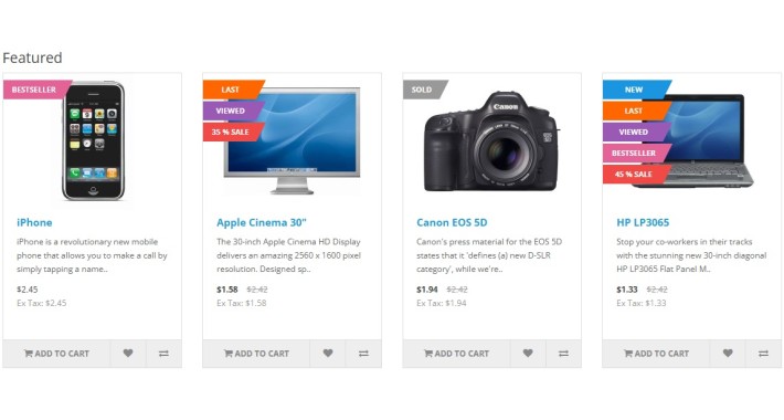 Auto add NEW, SALE, BESTSELLER, LAST and SOLD bages to products