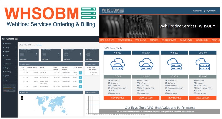 WHSOBM - Web Hosting Service Order and Billing Management System