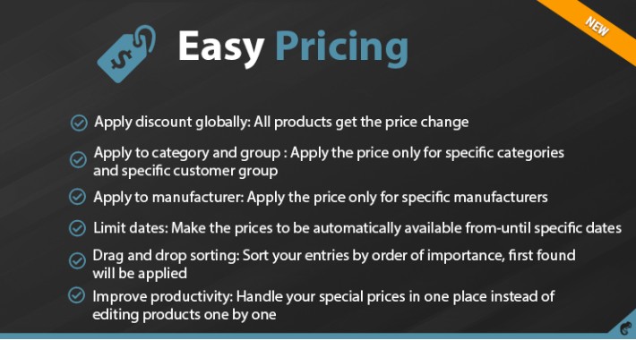 Easy Pricing - Rules based on customer group, category or brand