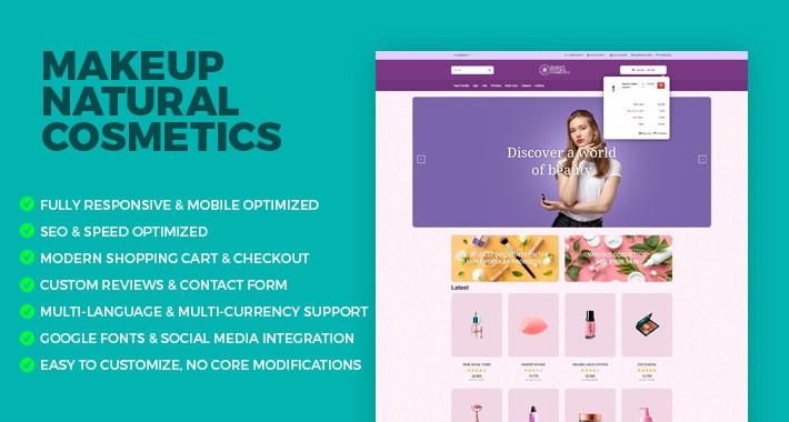 Premium Makeup Natural Cosmetics Store Template