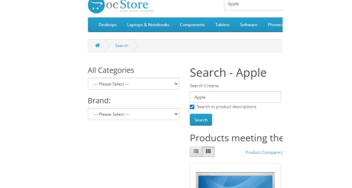 Filter Box by manufacturer by Categories in product search page