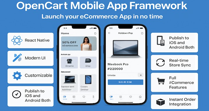 Opencart Mobile App Framework Android & iOS React Native