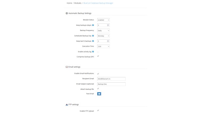 Database Backup Manager