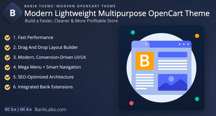Barik - Modern Lightweight Multipurpose Opencart Theme
