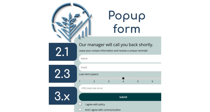 Pop-up feedback form