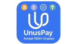 UnusPay Crypto Payment, 1000+ Cryptos