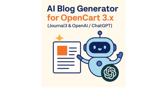 AI Blog Generator for OpenCart 3.x ve 4.x  (Journal3) ChatGPT