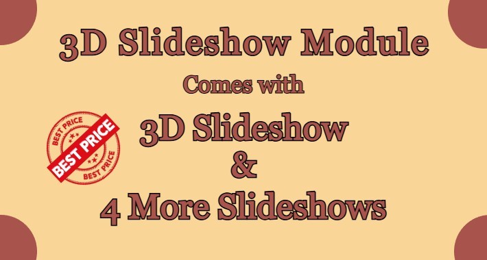 3D Slideshow with 4 Bonus Slideshows (5 in 1) Module