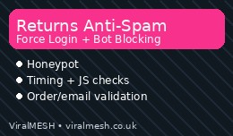 Returns Anti-Spam (Force Login + Bot Blocking)