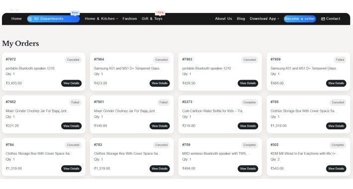 Advanced Order History PRO Modern Mobile UI Real-Time Tracking