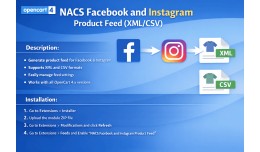 NACS Facebook and Instagram Product Feed XML CSV..