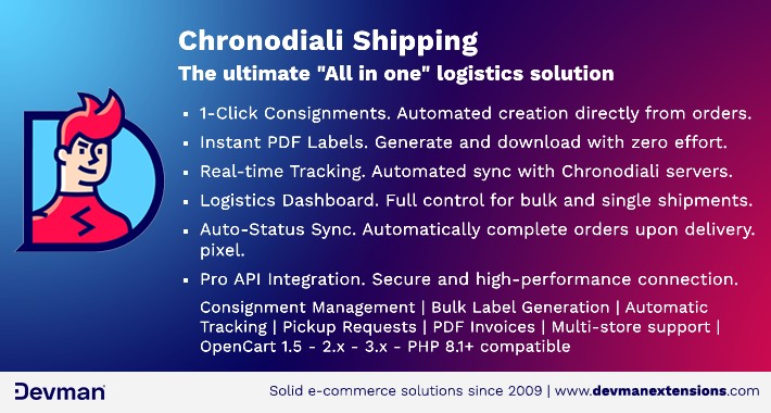 Chronodiali Shipping – Consignments & Real-time Tracking