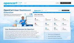 Customer Unique Dashboard, opencart user dashboa..