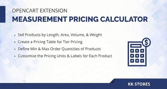 OpenCart Measurement Price Calculator Extension