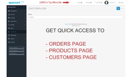 Admin Quick Menu Bar links OC3.x