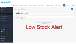 Low Stock Alert OC3.x