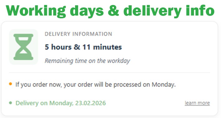 Order On Time / Working Times & Delivery Estimator [4.0.0]