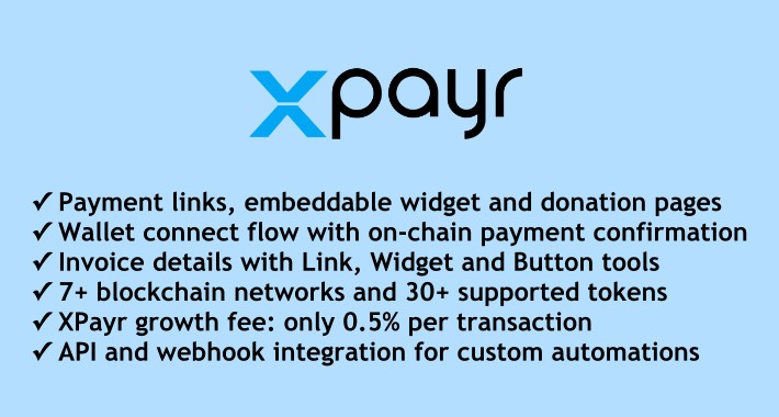 XPayr Crypto Payment Gateway