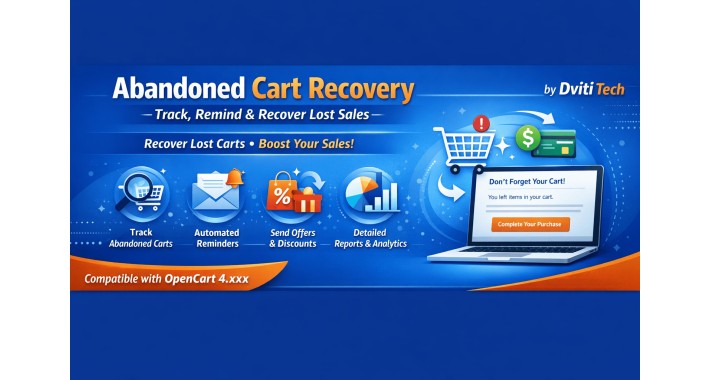 Abandoned Cart Recovery – Track, Remind & Recover Lost Sales