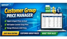 OpenCart Customer Group Price Manager OC3.X