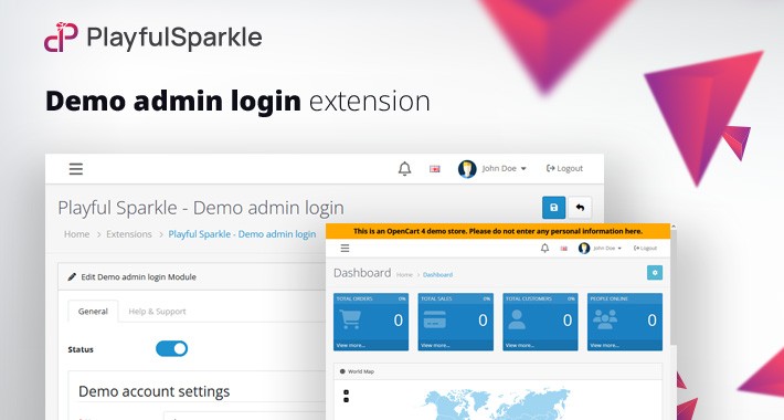 Demo admin login