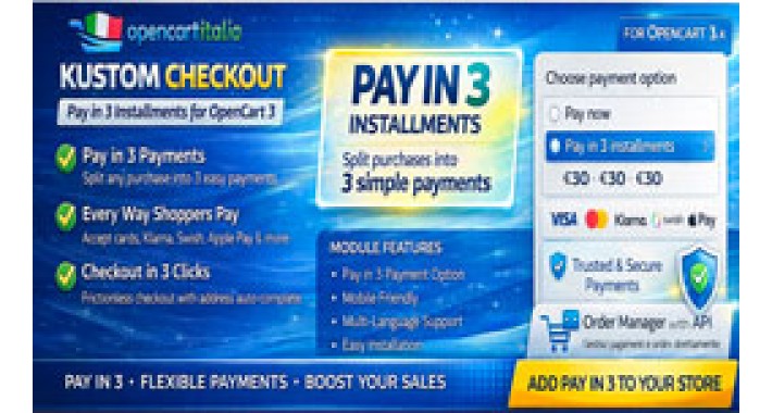 Kustom Checkout OC3 Whit Order Managment API