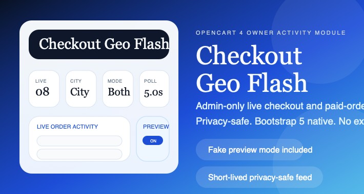 Checkout Geo Flash
