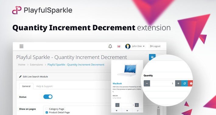 Quantity Increment Decrement