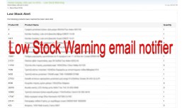 Low Stock Warning (Single Email Notification)