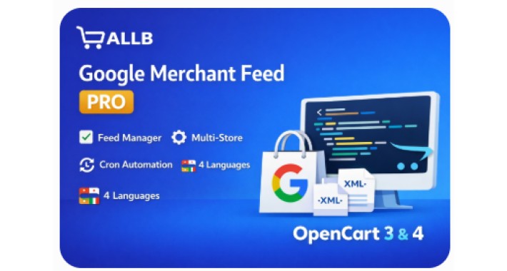 ALLB Google Merchant Feed PRO for OpenCart 3 & 4 ALLB Google Merchant Feed PRO for OpenCart 3 & 4