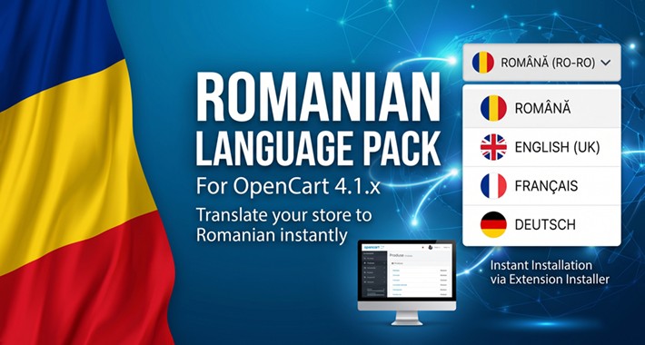 Romanian language pack limba Romana Opencart v4