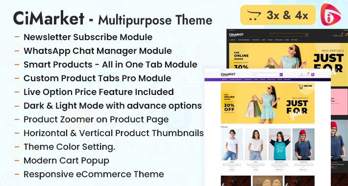 CiMarket – Light & Dark OpenCart Theme