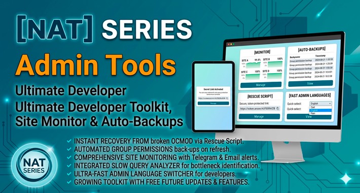 Admin Tools [NAT]: Developer Toolkit & Monitor
