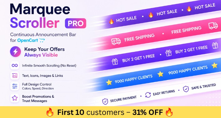 Marquee Scroller PRO - Increase Sales with Urgency Bars
