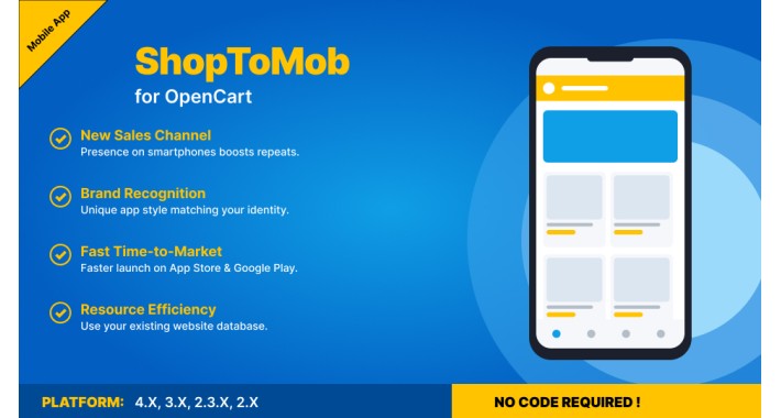 Shoptomob for OpenCart — Mobile App Builder