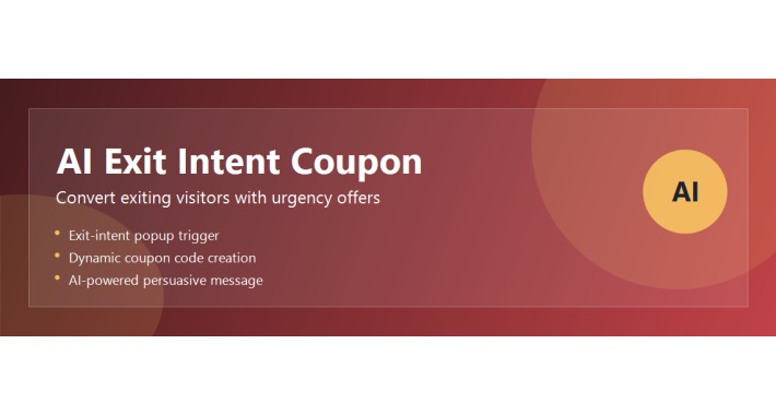 AI Exit Intent Coupon