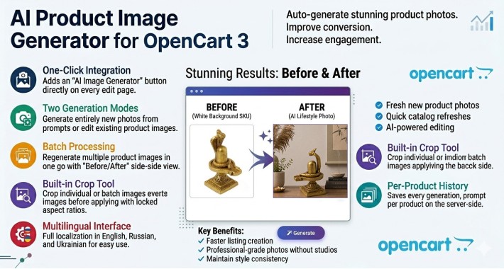 AI Product Image Generator for Opencart 3 AI Product Image Generator for Opencart 3