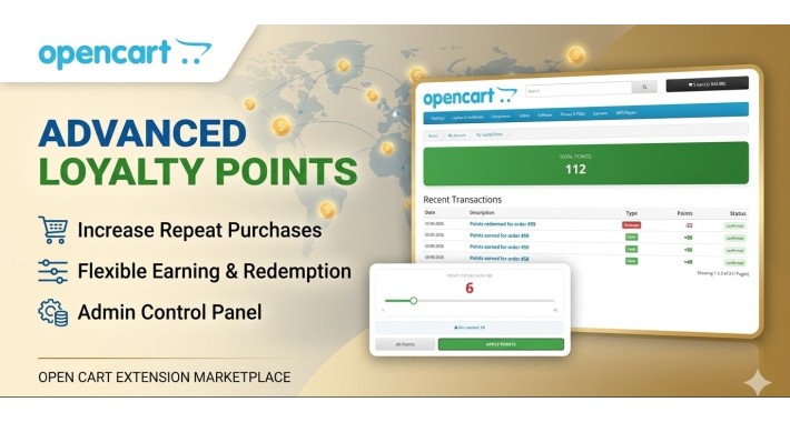 Advanced Loyalty Points System for OpenCart 3
