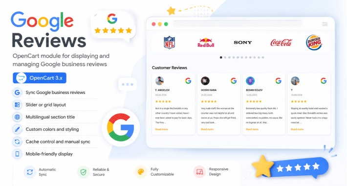 Google Reviews for Opencart