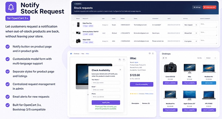 Notify Stock Request Notify Stock Request