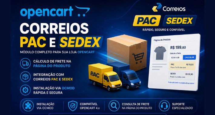 Frete Correios REST API Simular na Página do Produto vs4.x