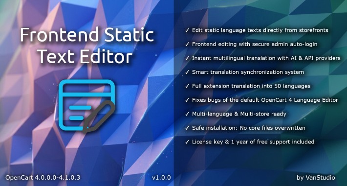 Frontend Static Text Editor